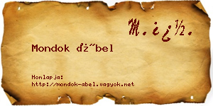 Mondok Ábel névjegykártya